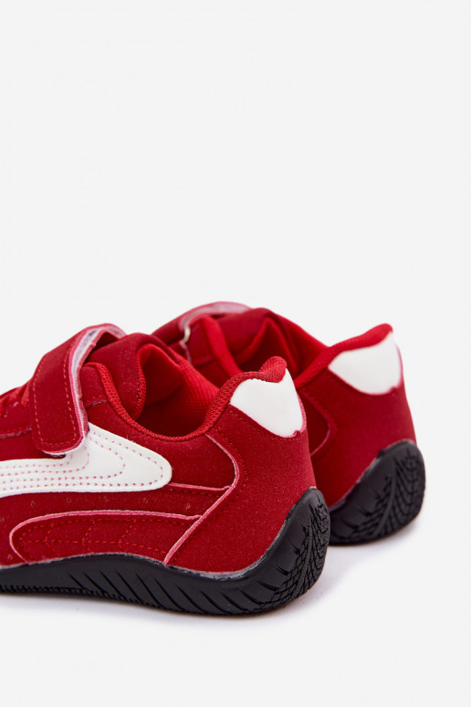 Baskets pour enfants avec fermetures Velcro en couleur rouge Perrin