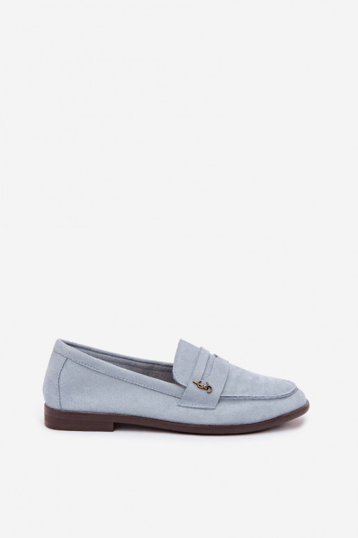 Mocassins pour femmes en daim synthétique bleus Prestelle