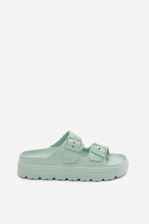 Chaussons femme avec plateforme en mousse en menthe Melorea