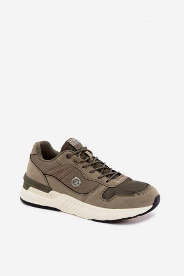 Chaussures de sport pour hommes avec plateforme en vert Hanirin