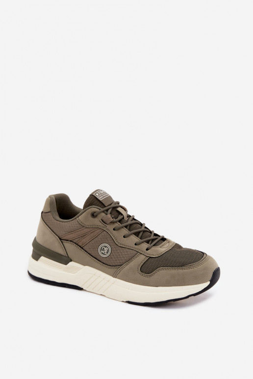 Chaussures de sport pour hommes avec plateforme en vert Hanirin
