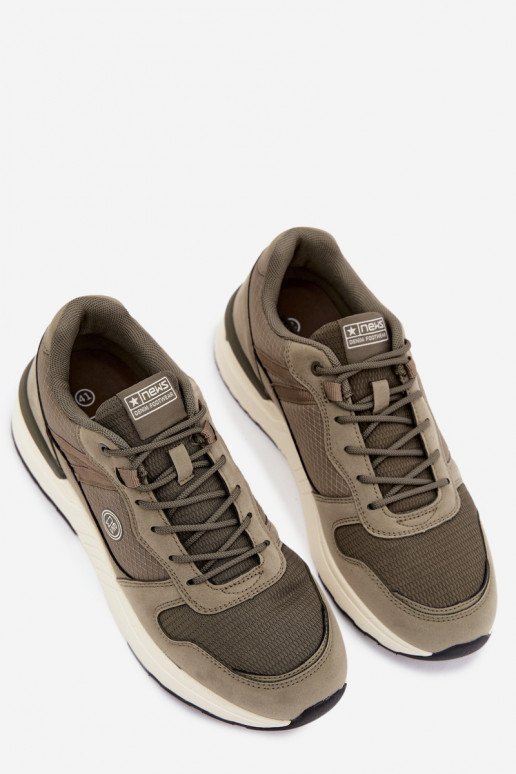 Chaussures de sport pour hommes avec plateforme en vert Hanirin