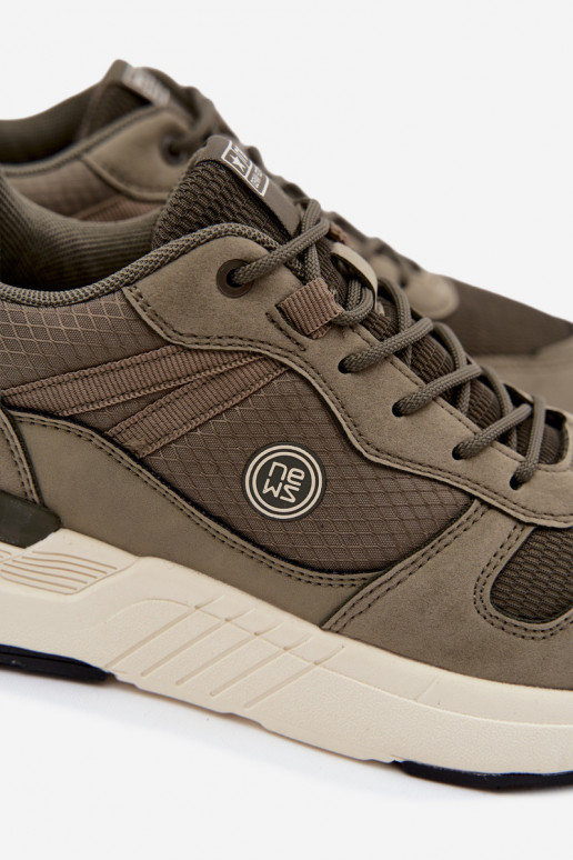 Chaussures de sport pour hommes avec plateforme en vert Hanirin