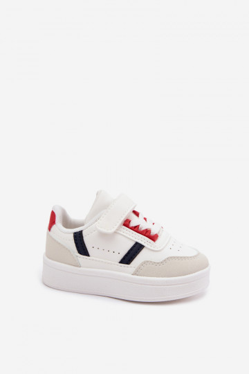 Chaussures de sport pour enfants avec Velcro en blanc Tailva