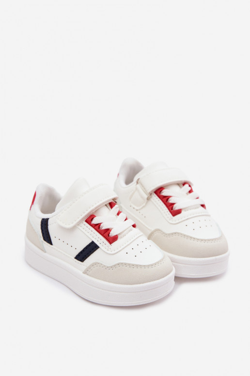 Chaussures de sport pour enfants avec Velcro en blanc Tailva