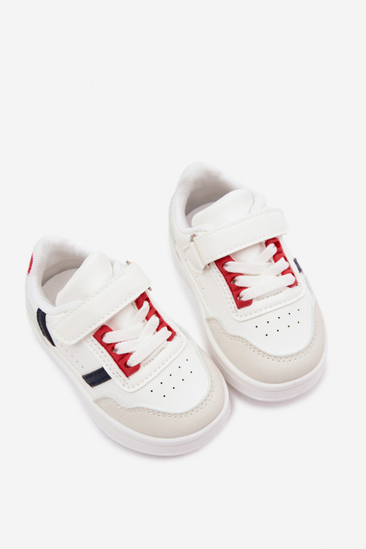 Chaussures de sport pour enfants avec Velcro en blanc Tailva