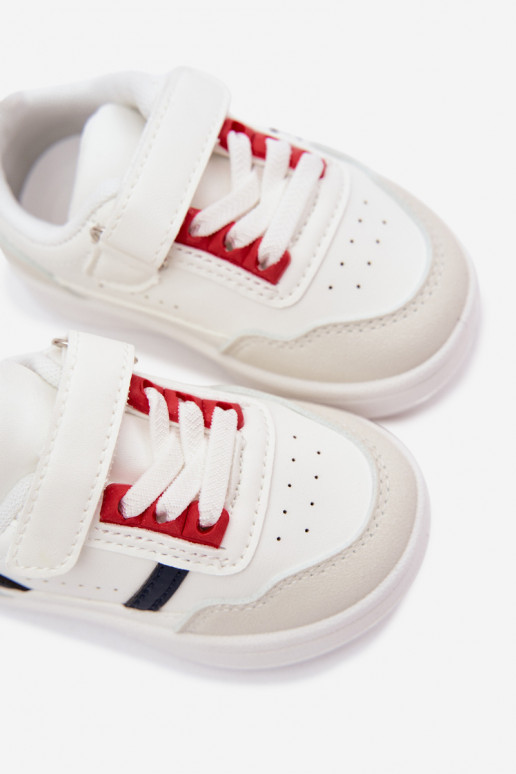 Chaussures de sport pour enfants avec Velcro en blanc Tailva