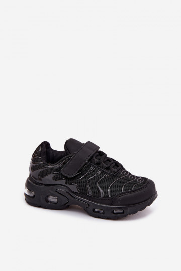 Chaussures de sport pour enfants avec Velcro en noir Rider