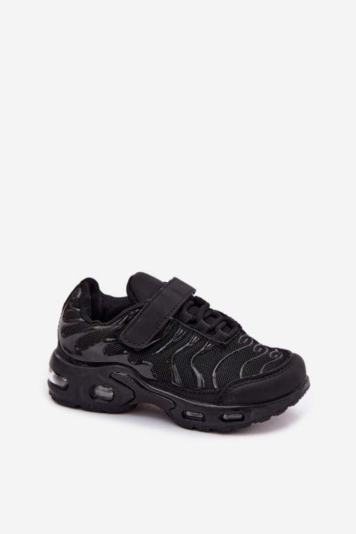 Chaussures de sport pour enfants avec Velcro en noir Rider