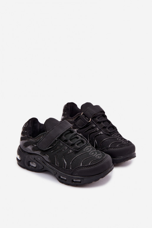 Chaussures de sport pour enfants avec Velcro en noir Rider