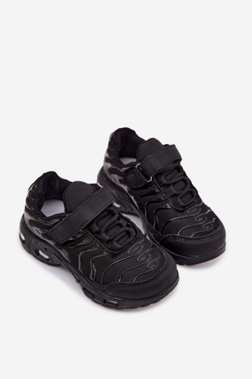 Chaussures de sport pour enfants avec Velcro en noir Rider