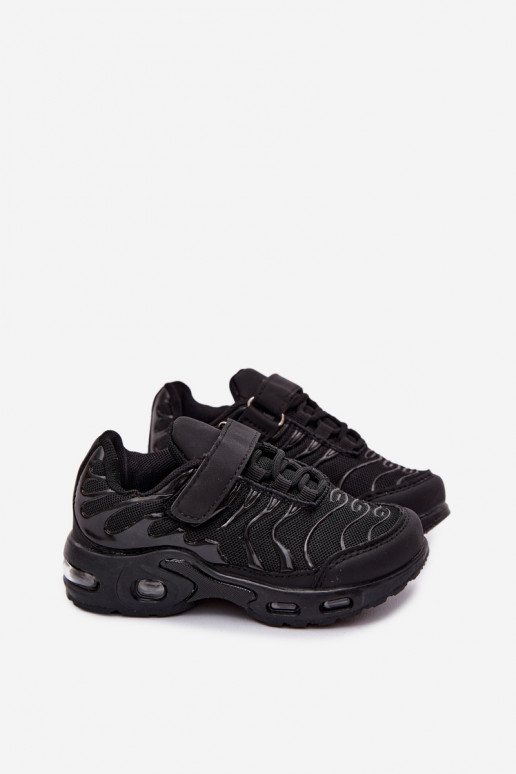 Chaussures de sport pour enfants avec Velcro en noir Rider