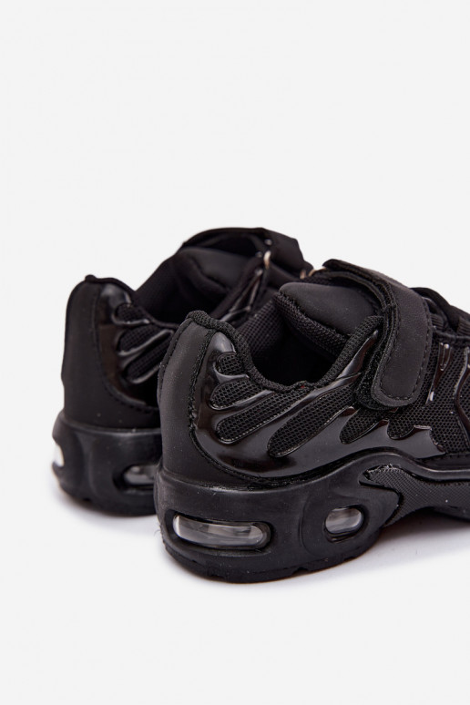Chaussures de sport pour enfants avec Velcro en noir Rider