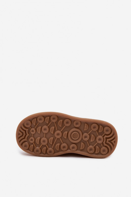 Chaussures de sport pour enfants avec imprimé léopard et Velcro couleur sable Satinia