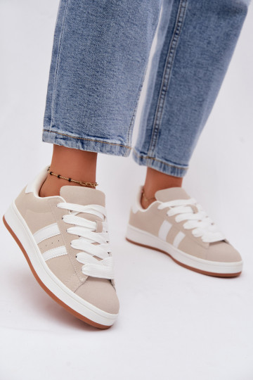 Baskets pour femmes avec rayures couleur sable Cascade