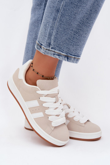 Baskets pour femmes avec rayures couleur sable Cascade 2