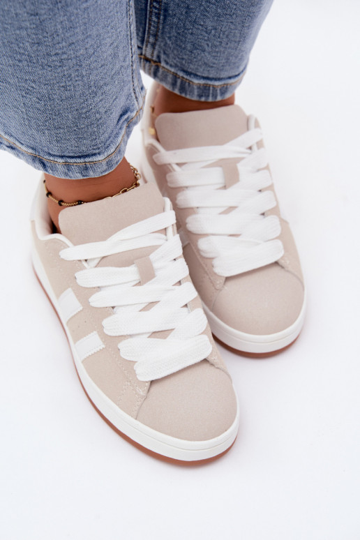 Baskets pour femmes avec rayures couleur sable Cascade