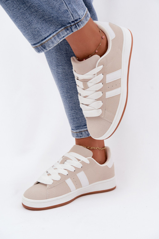 Baskets pour femmes avec rayures couleur sable Cascade