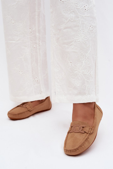 Mocassins riches en daim pour femmes couleur marron Rabell