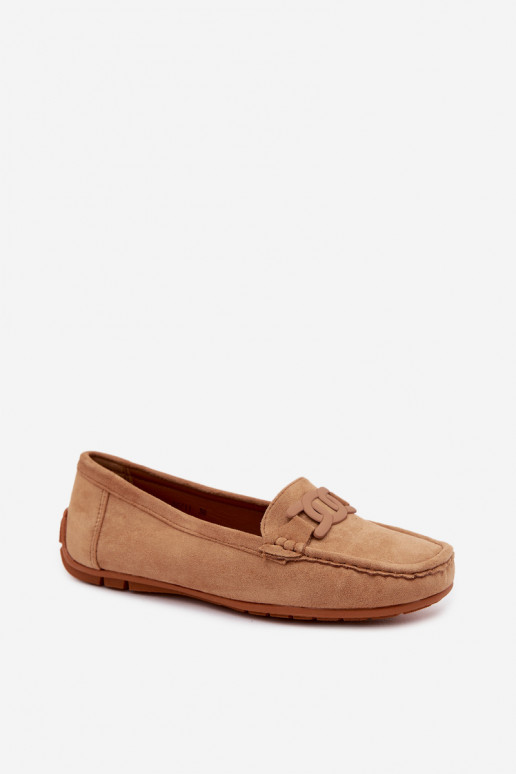 Mocassins riches en daim pour femmes couleur marron Rabell