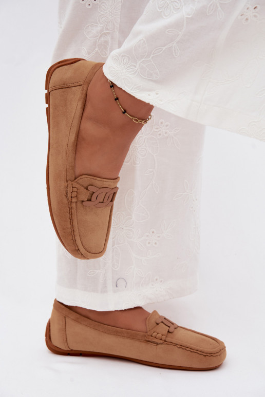 Mocassins riches en daim pour femmes couleur marron Rabell