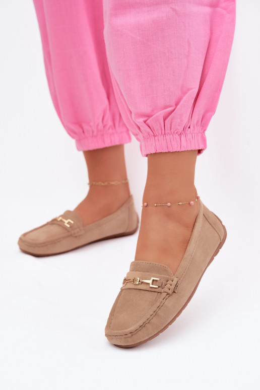 Mocassins classiques en daim couleur kaki Corinell