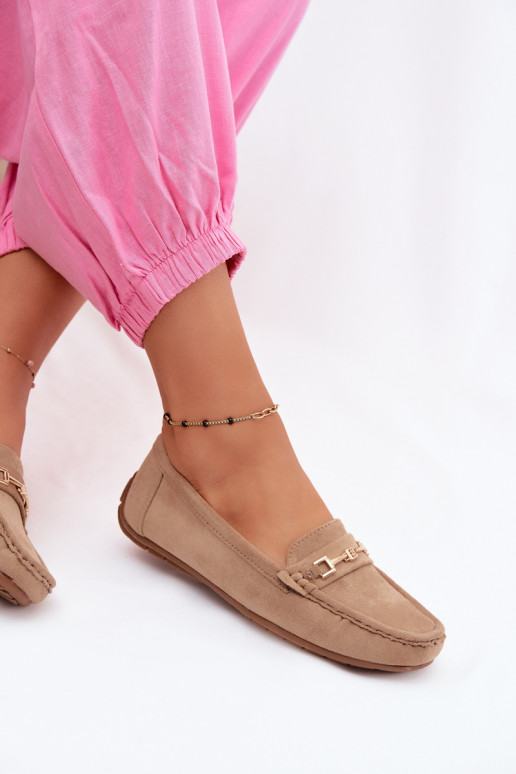 Mocassins classiques en daim couleur kaki Corinell