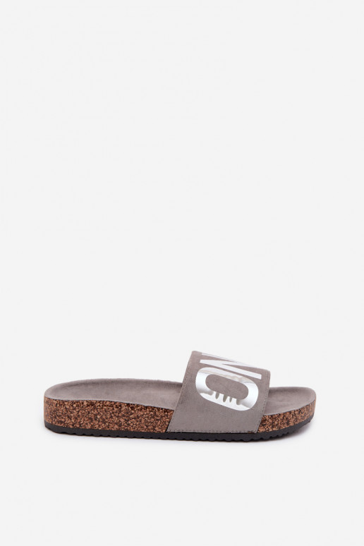 Chaussons à plateforme pour femmes ONE Vinceza 22-2217 couleur grise