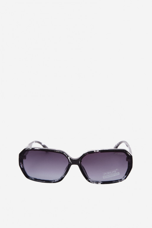 Lunettes de soleil pour femmes avec filtre UV couleur noire avec effet marbre