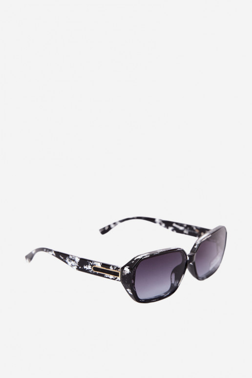 Lunettes de soleil pour femmes avec filtre UV couleur noire avec effet marbre