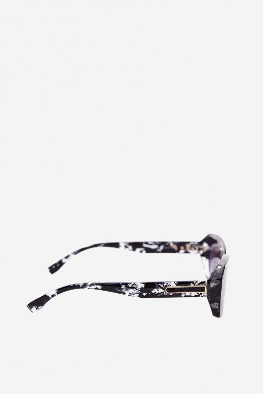 Lunettes de soleil pour femmes avec filtre UV couleur noire avec effet marbre