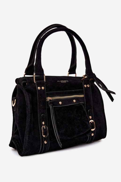 Sac en daim synthétique noir Lendra