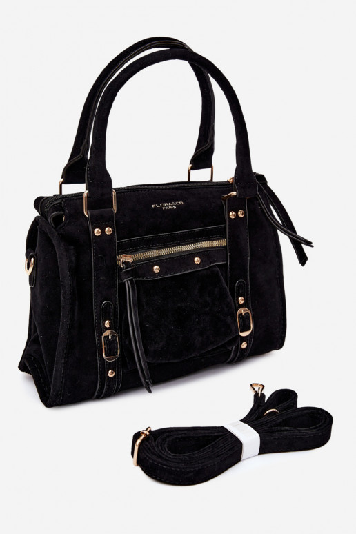 Sac en daim synthétique noir Lendra