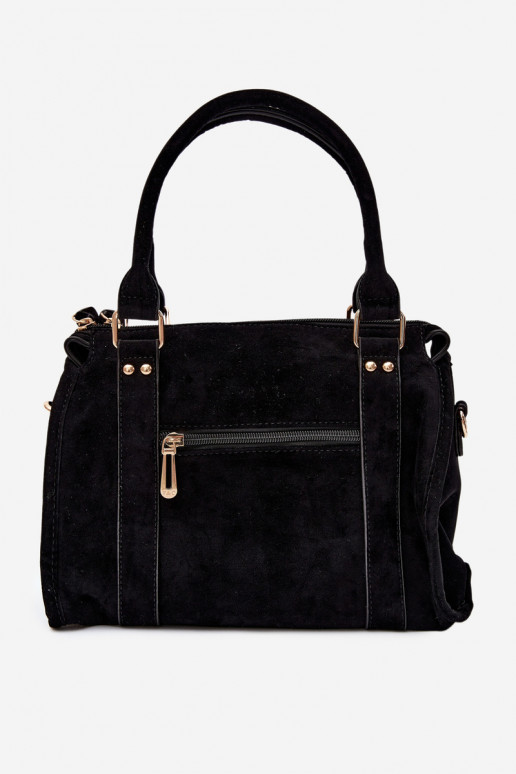 Sac en daim synthétique noir Lendra