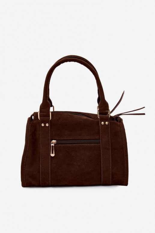 Sac en daim synthétique chocolat Lendra