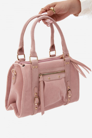 Sac en daim synthétique rose Lendra 2