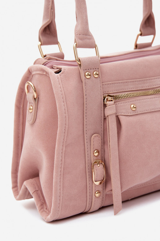 Sac en daim synthétique rose Lendra