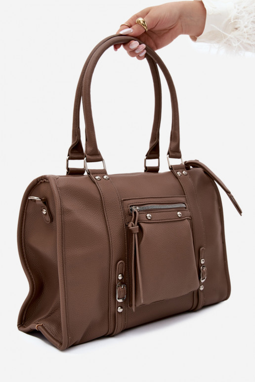 Grand sac en simili cuir argile Nolita