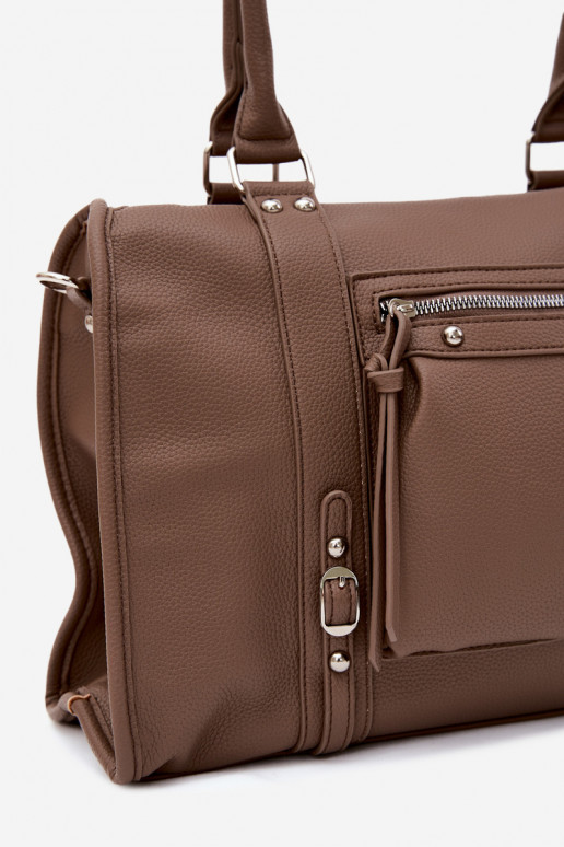 Grand sac en simili cuir argile Nolita