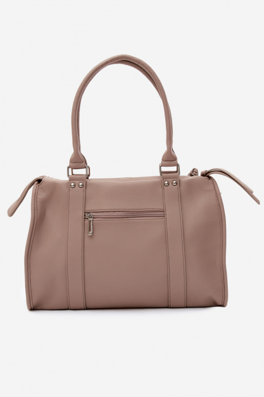Grand sac en simili cuir ivoire Nolita
