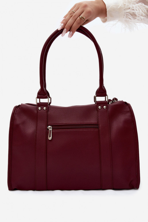 Grand sac en simili cuir bordeaux Nolita