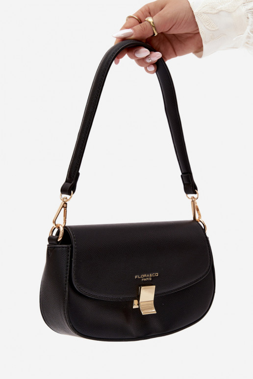 Petit sac en simili cuir noir Acacia