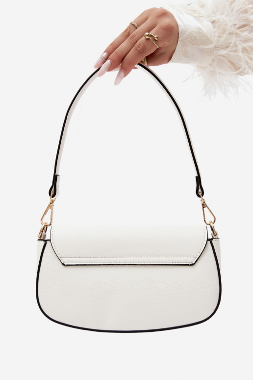 Petit sac en simili cuir blanc Acacia