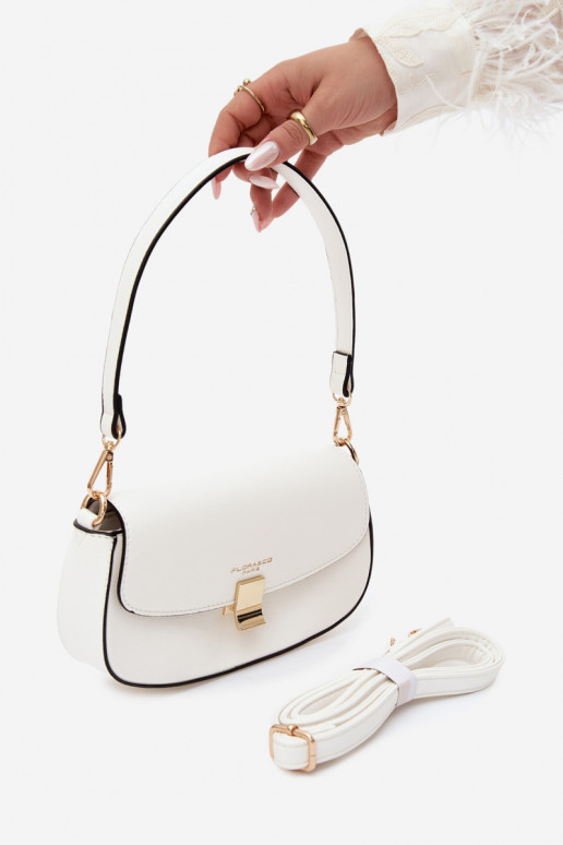 Petit sac en simili cuir blanc Acacia