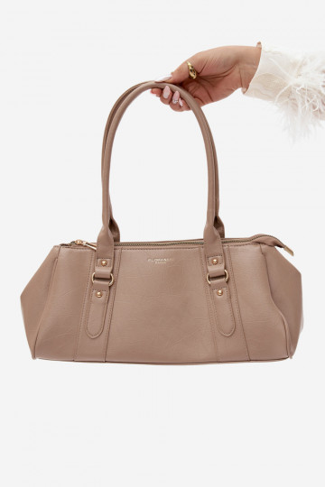 Sac en simili cuir ivoire Muni
