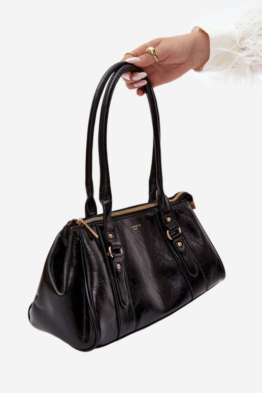 Sac en simili cuir noir Muni