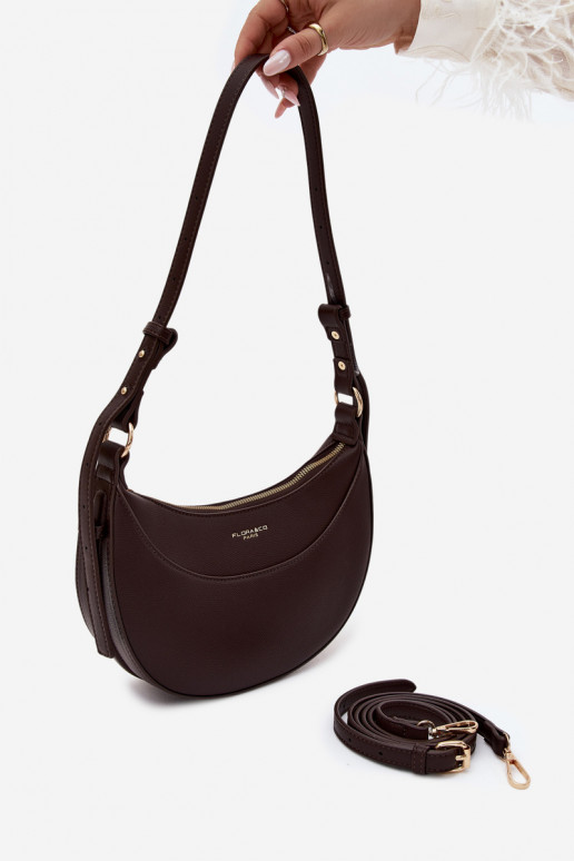 Petit sac en simili cuir chocolat Miri
