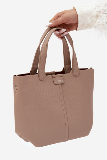 Sac en simili cuir ivoire Blaire 2
