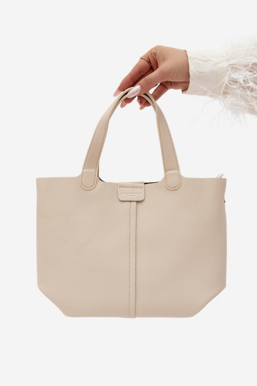 Sac en simili cuir sable clair Blaire