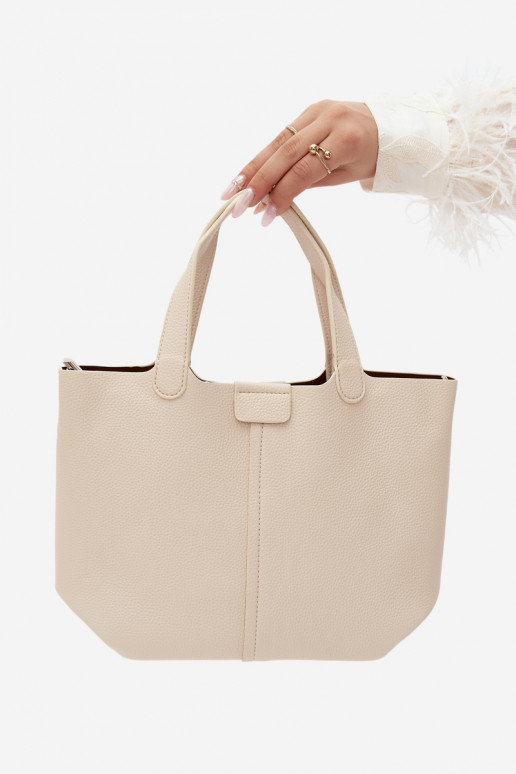 Sac en simili cuir sable clair Blaire